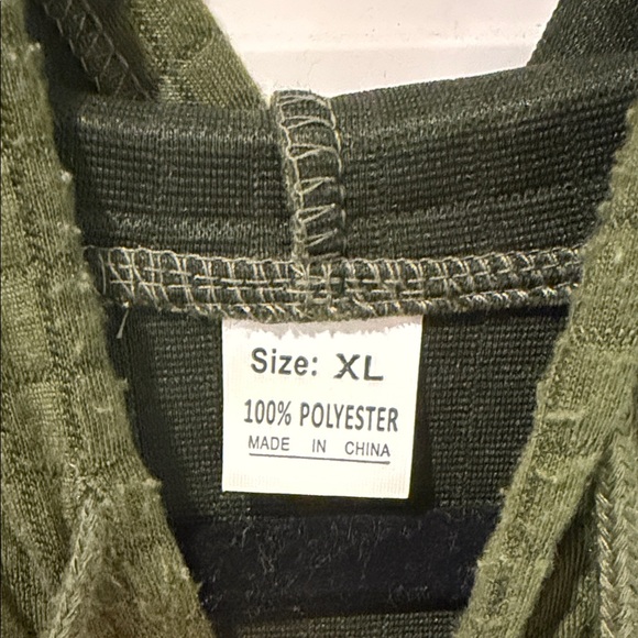 Olive Green Men's Hoodie - Picture 2 of 3